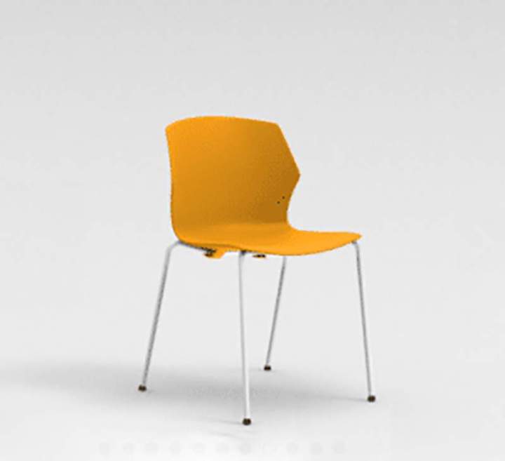 Chaise collectivité Frill en polypropylène, disponible en 7 coloris. 161,00 € HT